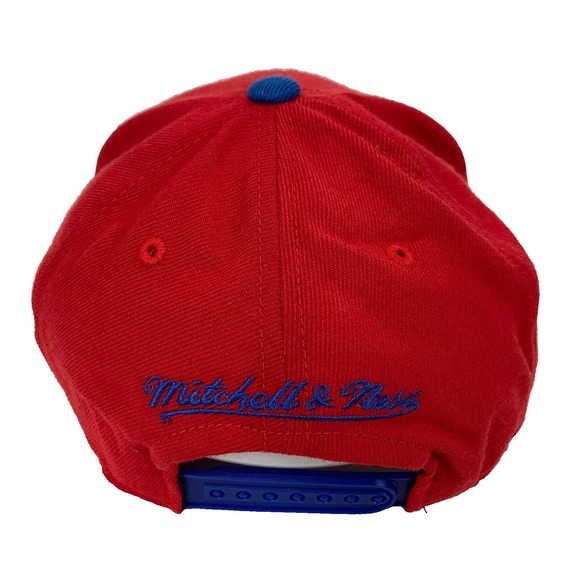 New York Giants Hat Cap Mens Red Blue‎ Sharktooth Snapback NFL Mitchell & Ness - Picture 4 of 12